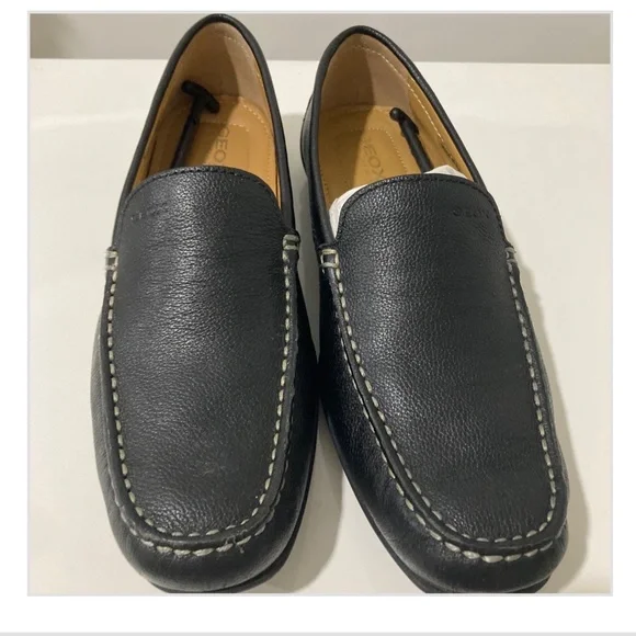 Men\'s GEOX  RESPIRA Loafer  Size 40  US 7 Geox Respira Black Leather Casual Driving Loafers Shoes  main image 2
